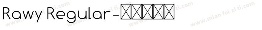 Rawy Regular字体转换